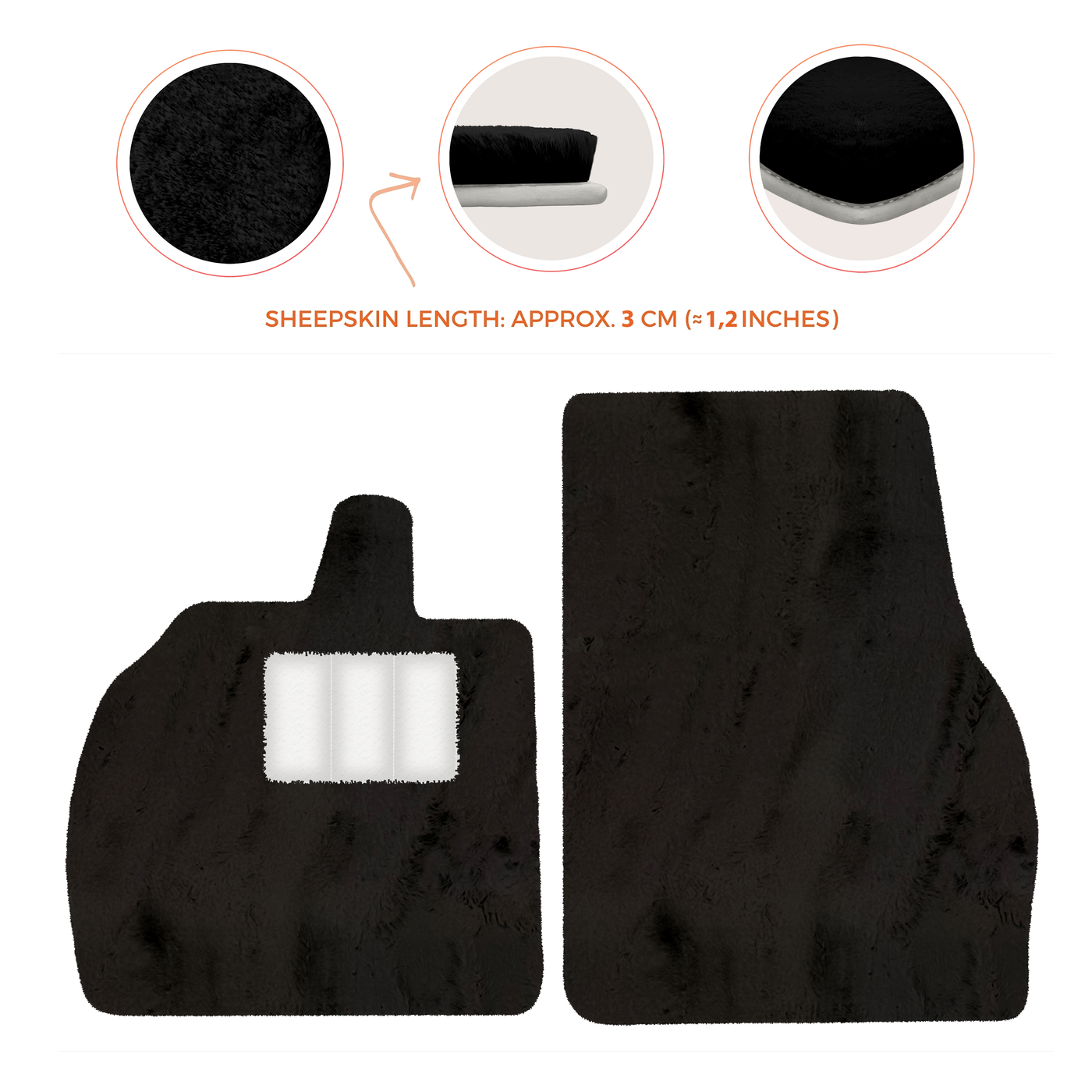 Luxury Sheepskin Floor Mats for Lamborghini Revuelto 2024-2025