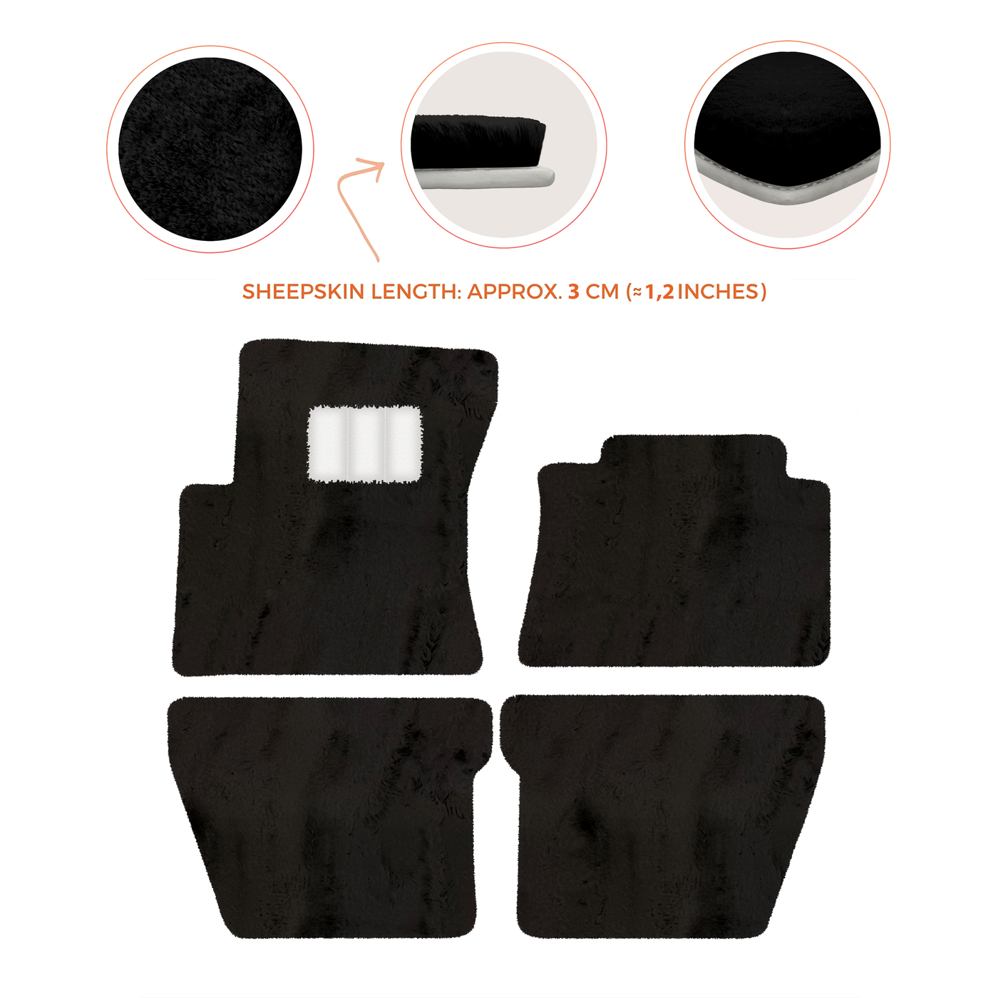 Premium Sheepskin Floor Mats for Bentley Flying Spur (2019-2023)