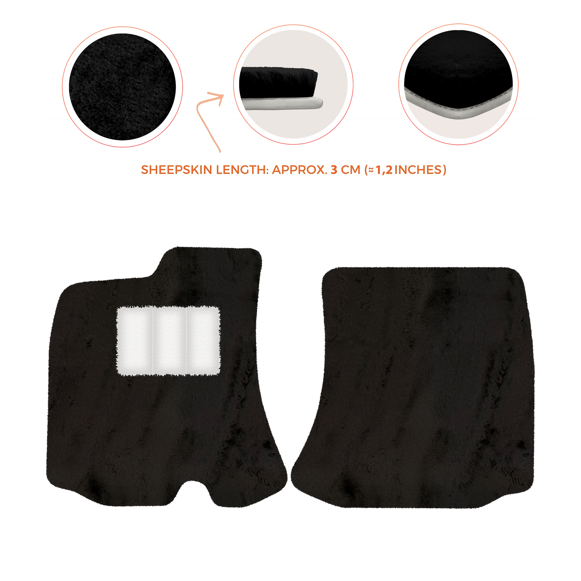 Premium Sheepskin Floor Mats for Bentley Arnage RL (1998-2009)