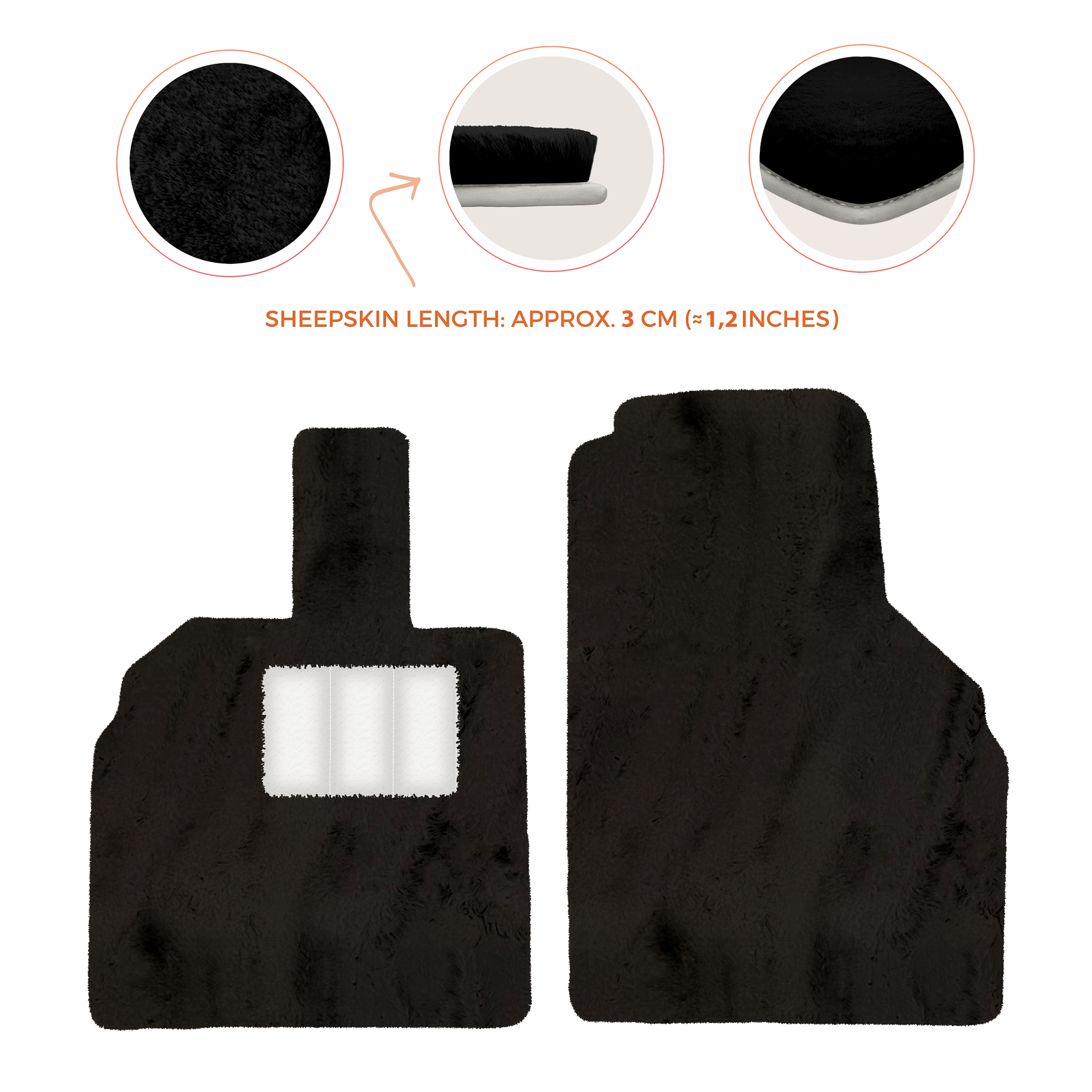 Premium Sheepskin Floor Mats for Lamborghini Aventador (2012-2022)