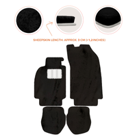 Sheepskin Floor Mats for Porsche 911 - 964 (1989-1994) - Sheepskin Length, Various Color Options