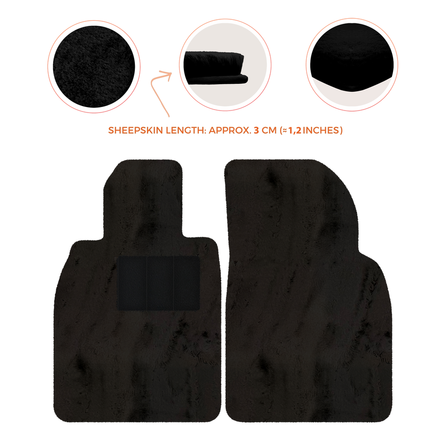 Premium Sheepskin Floor Mats for Porsche Cayenne (2018-2023)