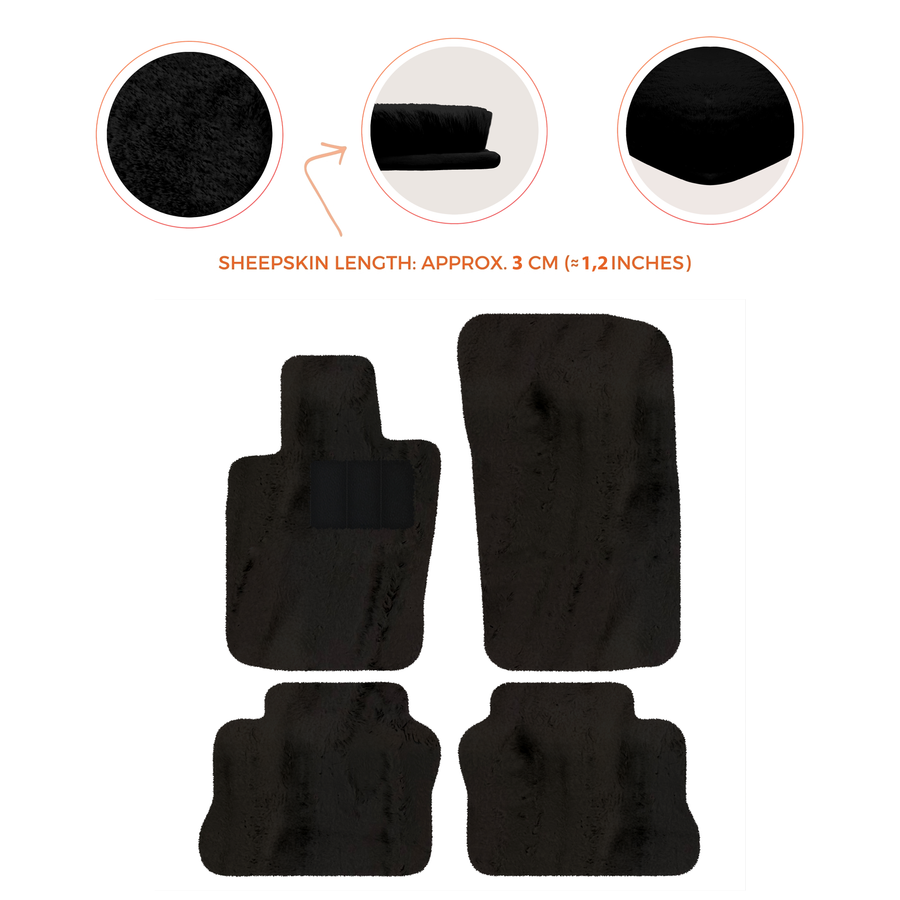 Luxurious Sheepskin Floor Mats for Porsche Panamera (2009-2016)
