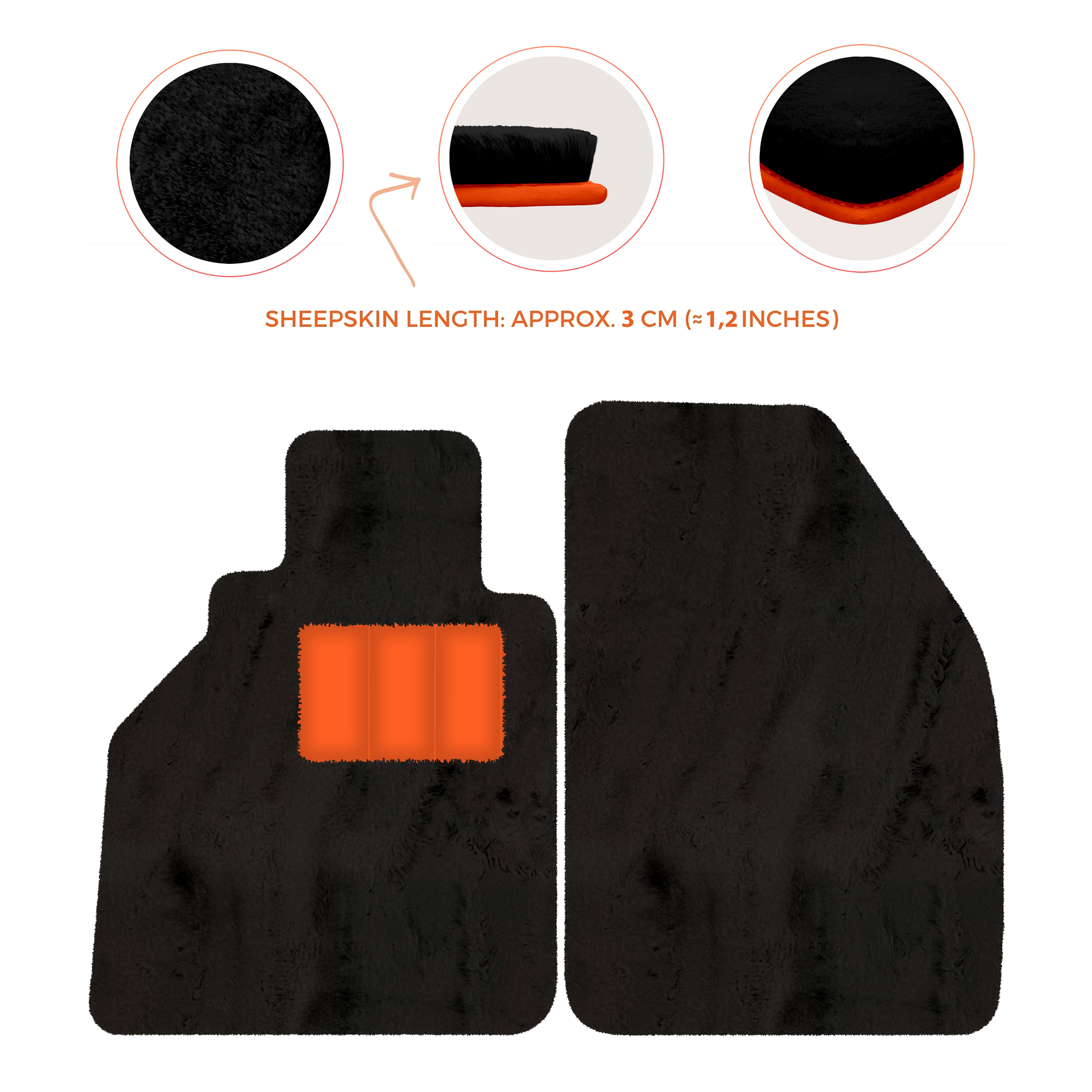 Premium Sheepskin Floor Mats for Porsche 986 Boxster (1996-2004)