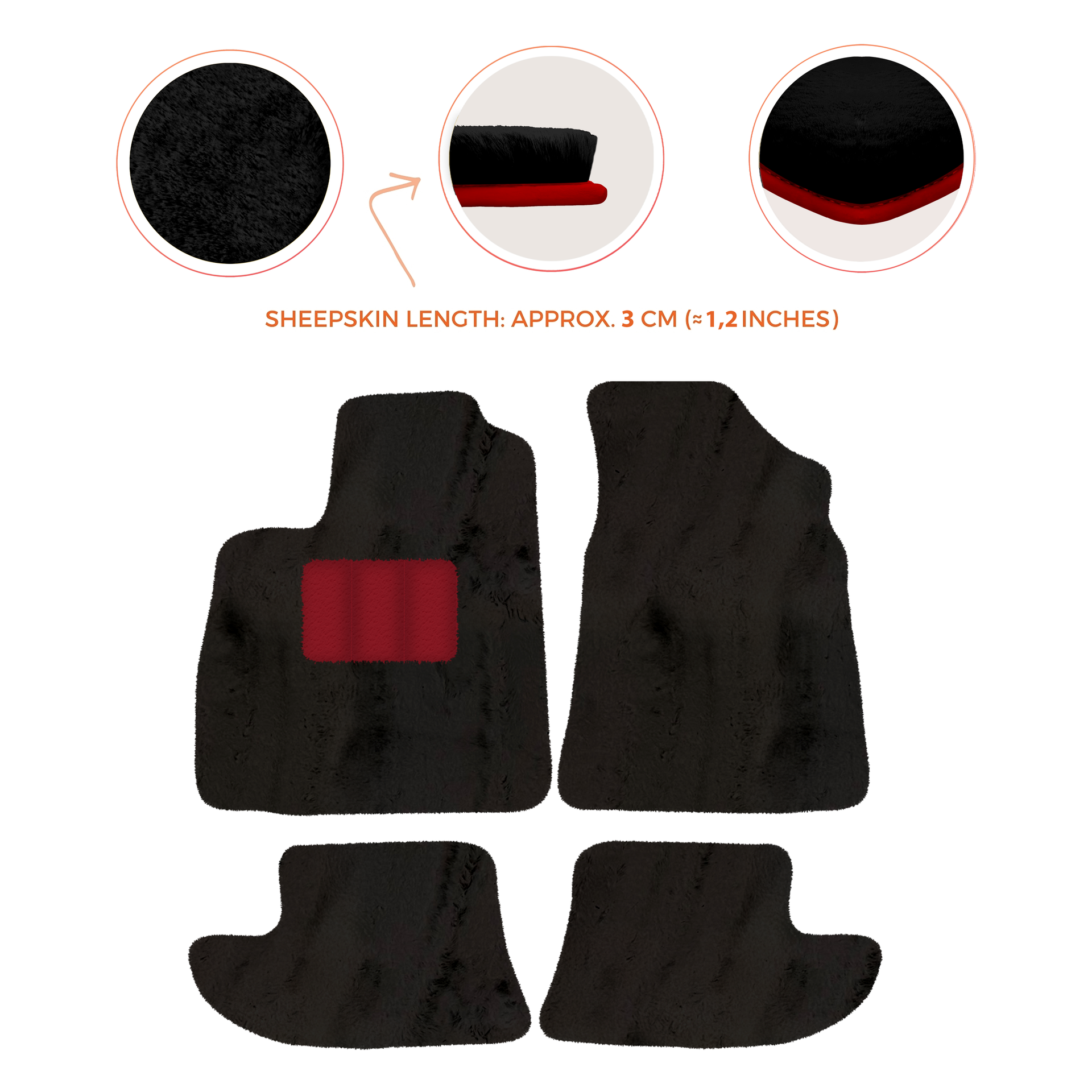 Premium Sheepskin Floor Mats for Bentley Continental GTC (2006–2011)