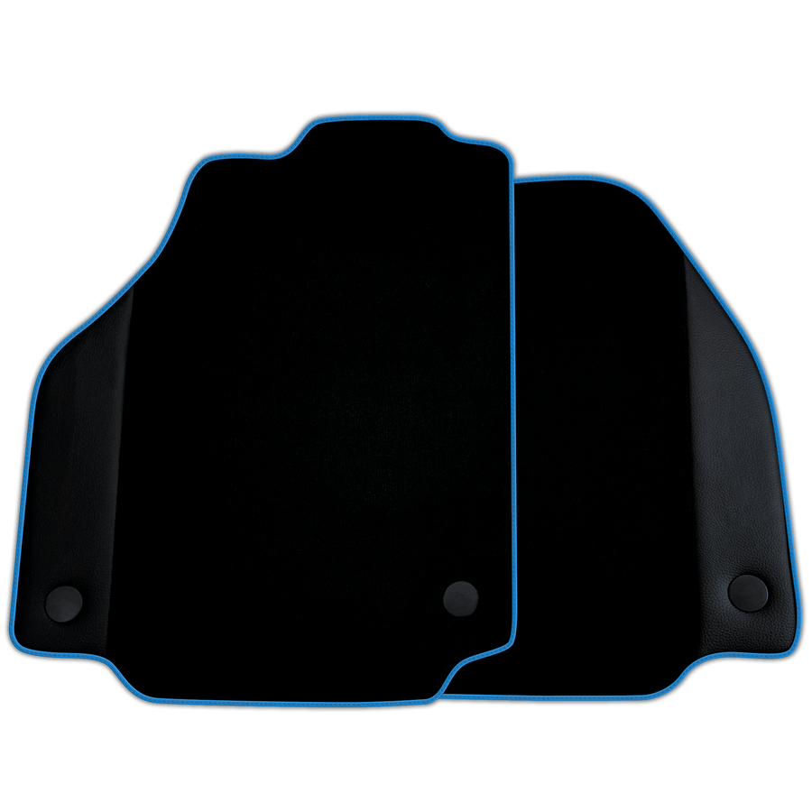 Custom Black Floor Mats for Ferrari F8 Spider (2019-2023) with Leather
