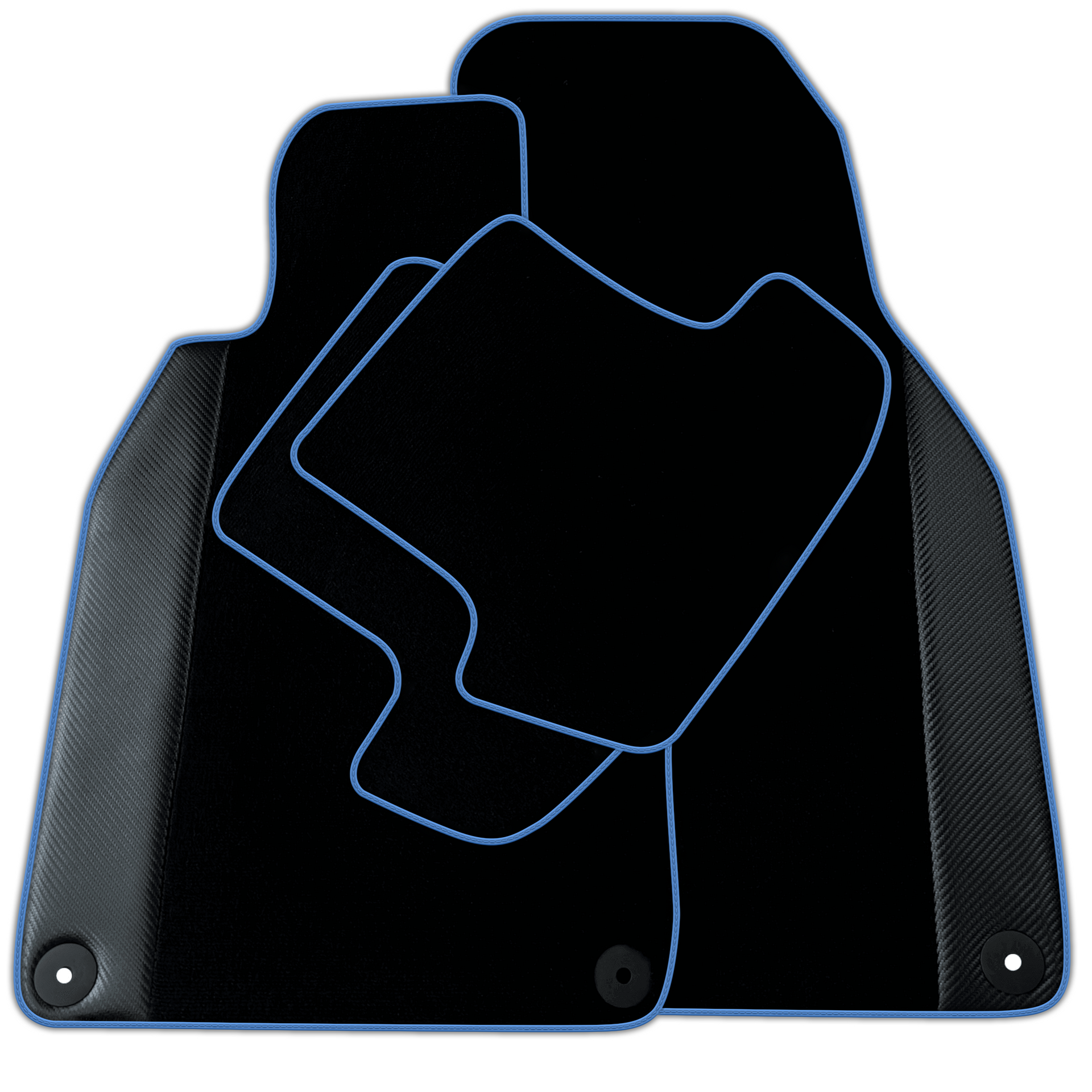 Black Floor Mats for Porsche 991 (2012-2019) with Carbon