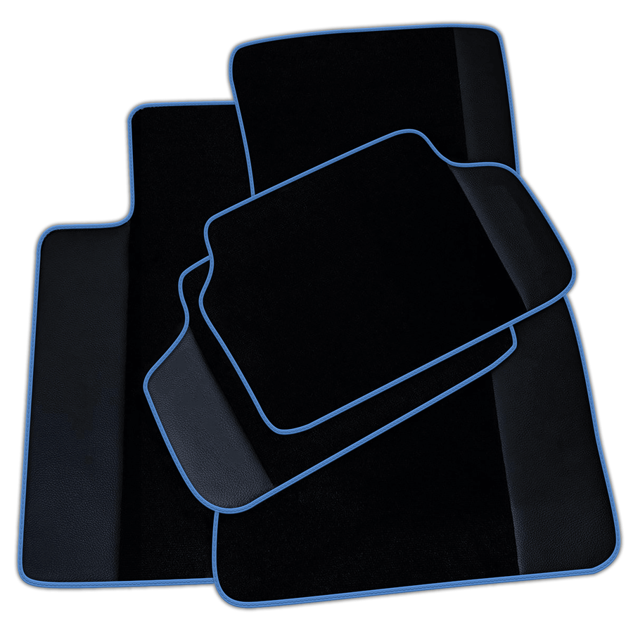 Black Floor Mats for BMW 2 Series Gran Tourer F46 (2015-2022) 7 Seats with Leather | Various Trim Colors