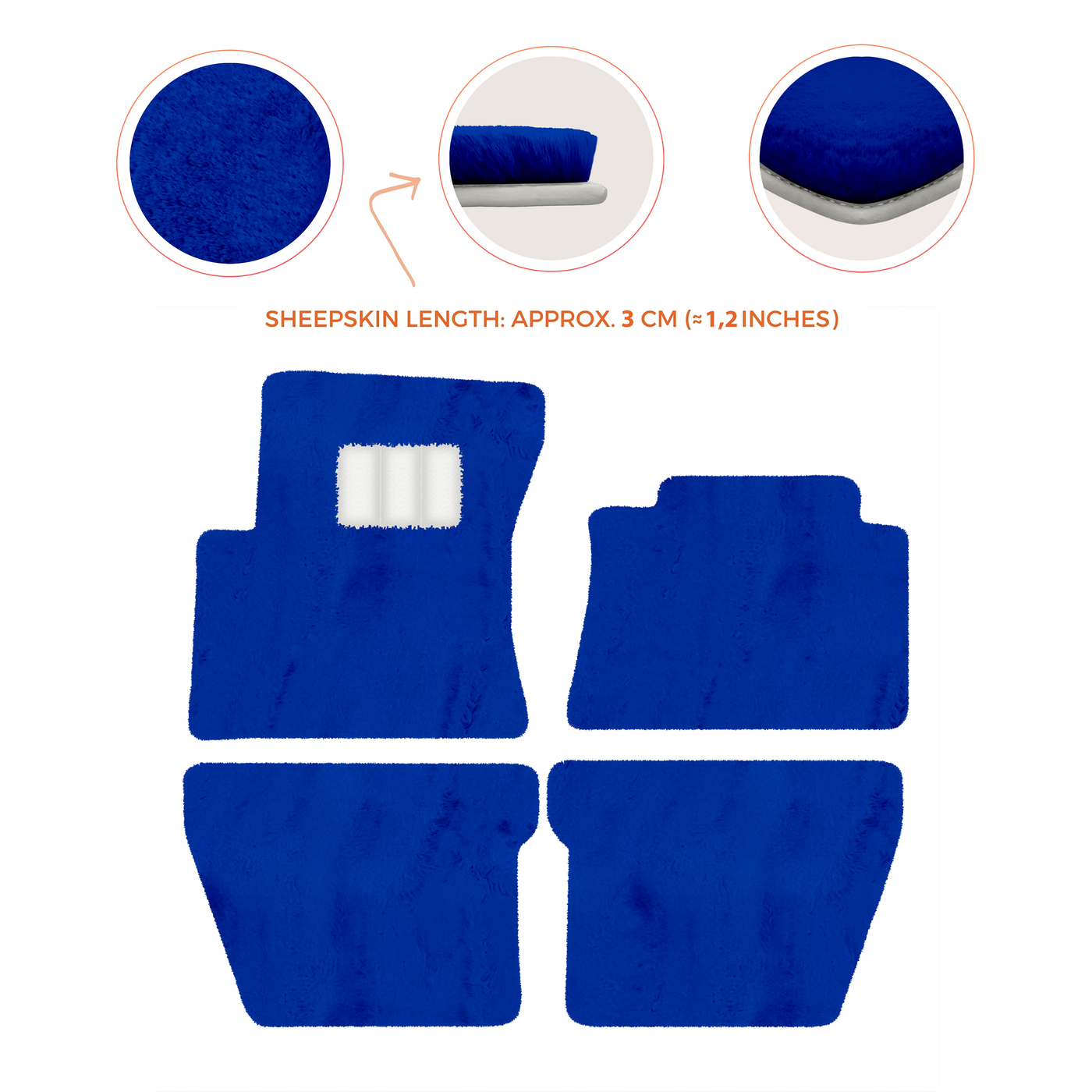 Premium Sheepskin Floor Mats for Bentley Flying Spur (2019-2023)