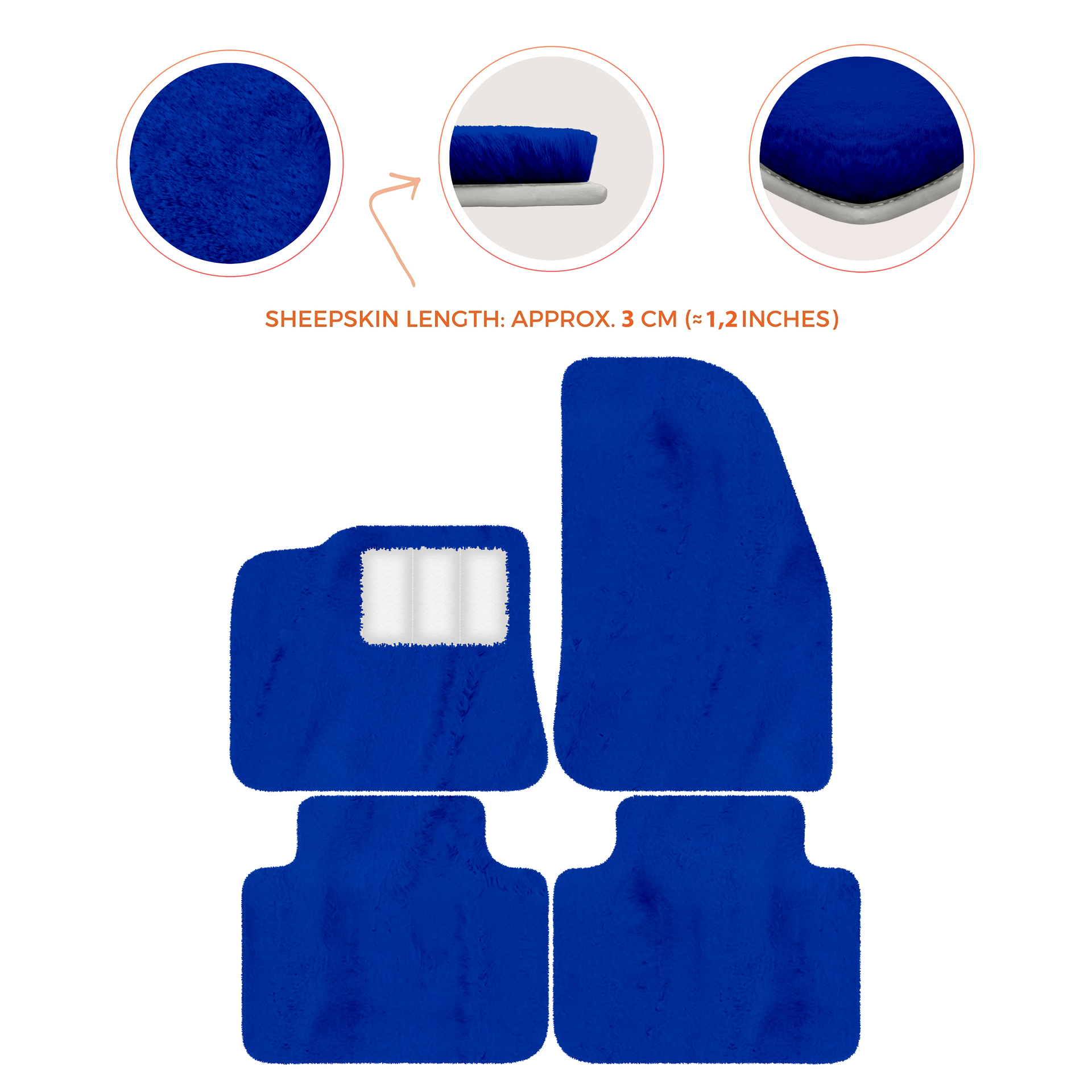 Premium Sheepskin Floor Mats for Porsche 987 Boxster (2005-2012)