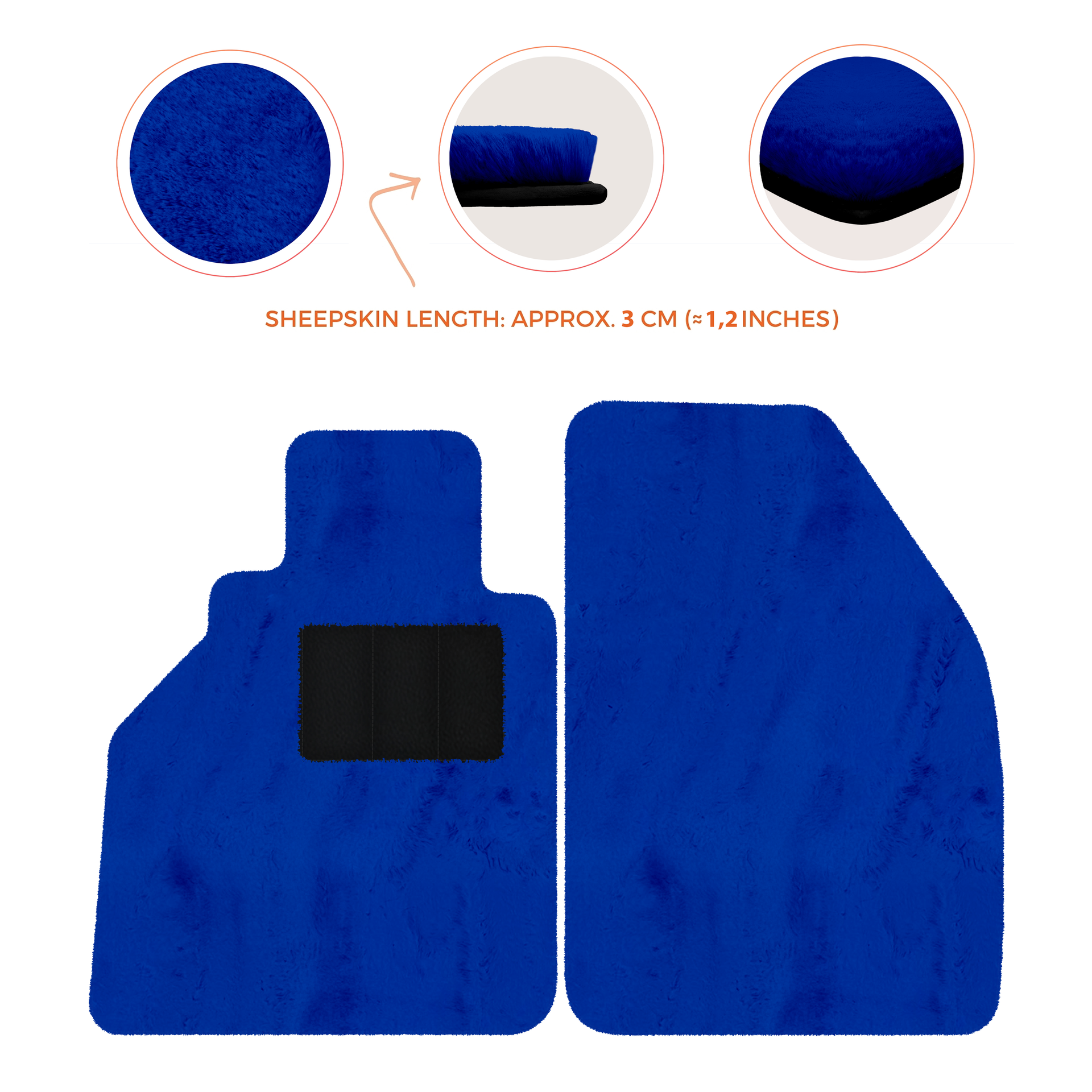 Premium Sheepskin Floor Mats for Porsche 986 Boxster (1996-2004)