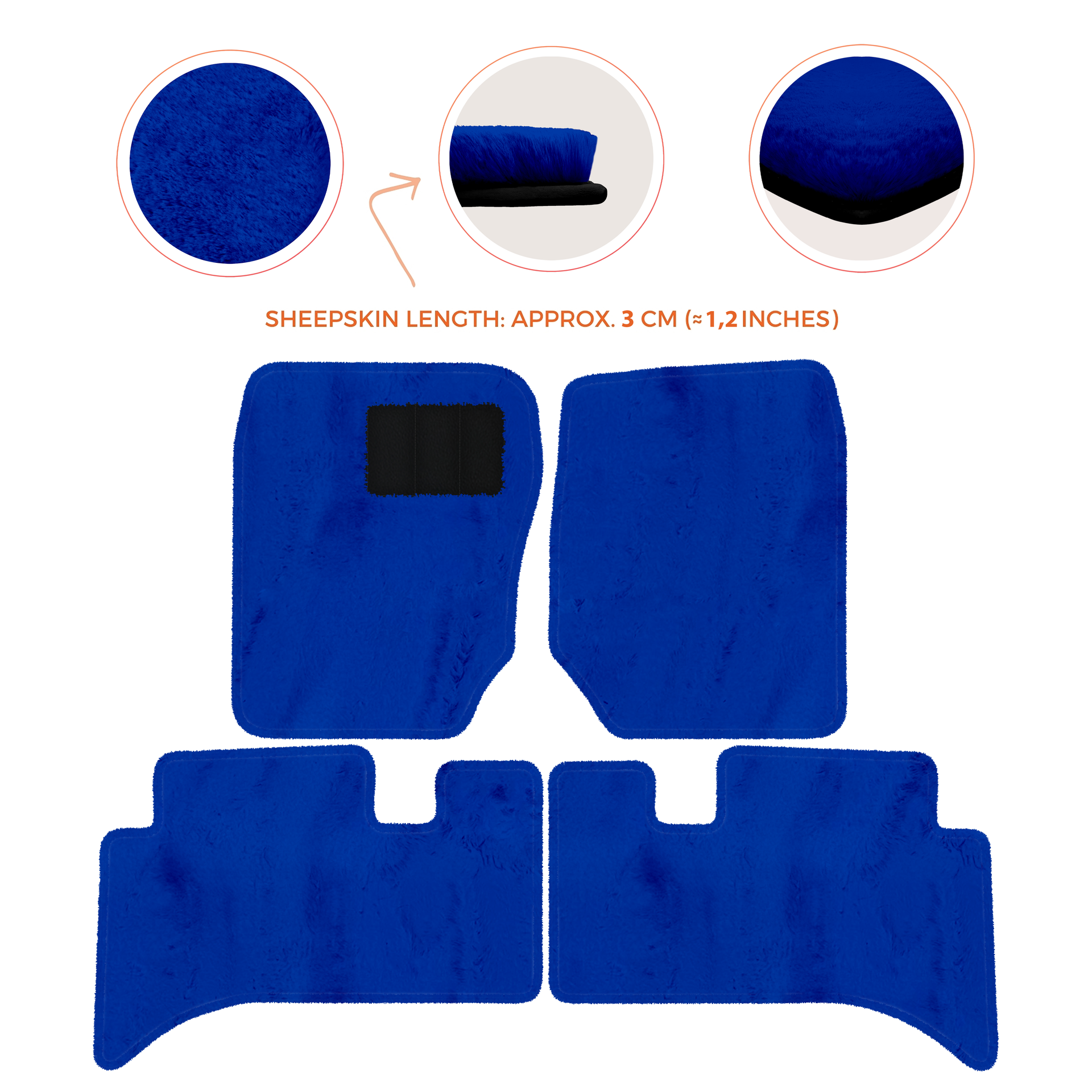 Premium Sheepskin Floor Mats for Range Rover Sport L460 (2022-2024)