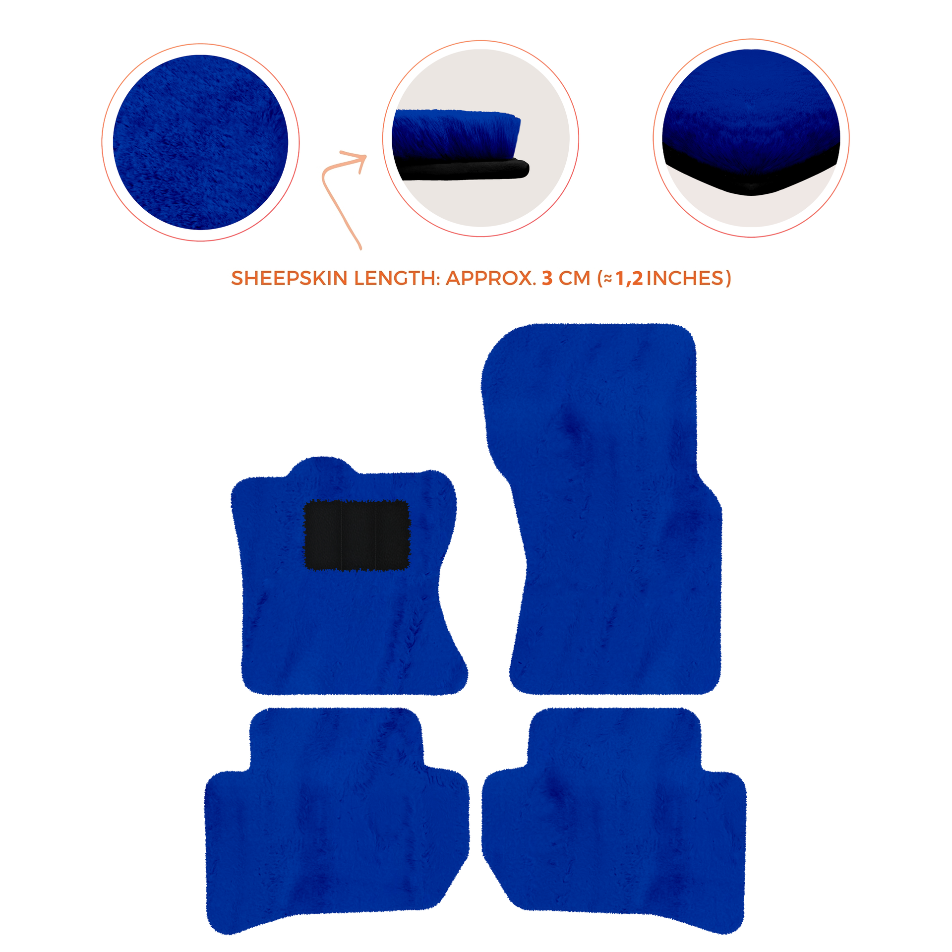 Premium Sheepskin Floor Mats for 2010-2013 Range Rover Sport