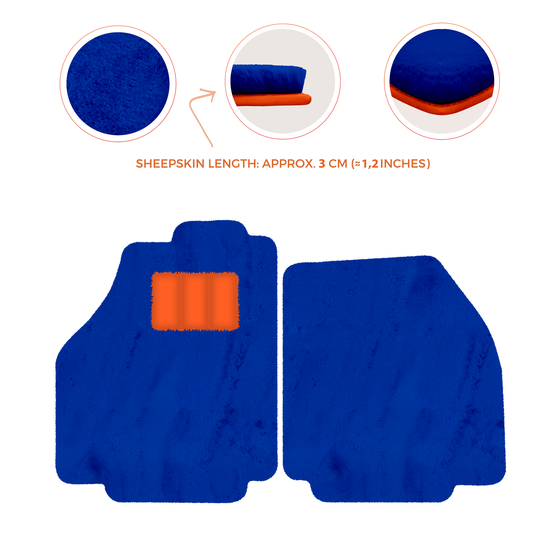 Premium Sheepskin Floor Mats for Ferrari 488 Spider (2016-2022)