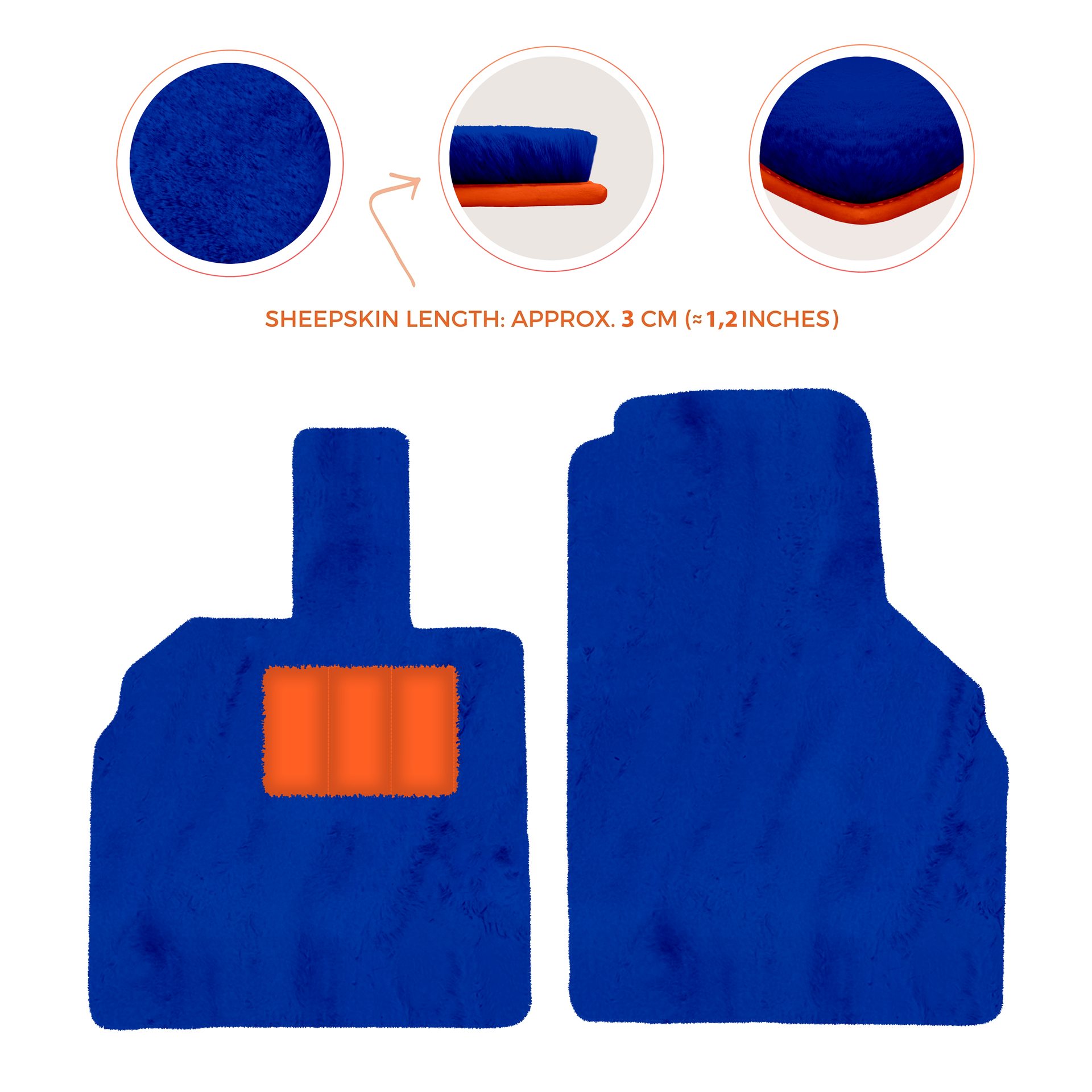 Premium Sheepskin Floor Mats for Lamborghini Aventador (2012-2022)