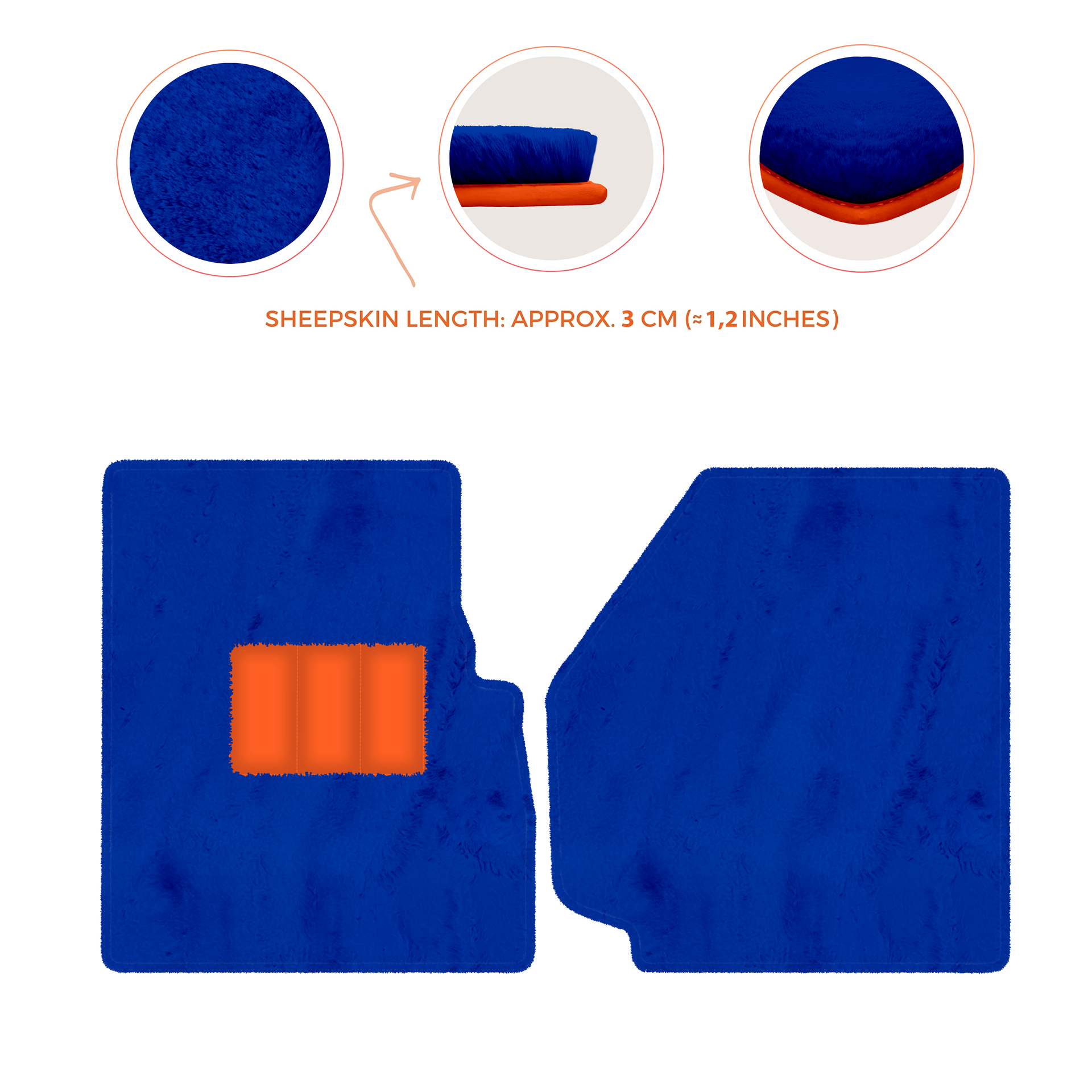 Premium Sheepskin Floor Mats for Land Rover Discovery (2004-2009)