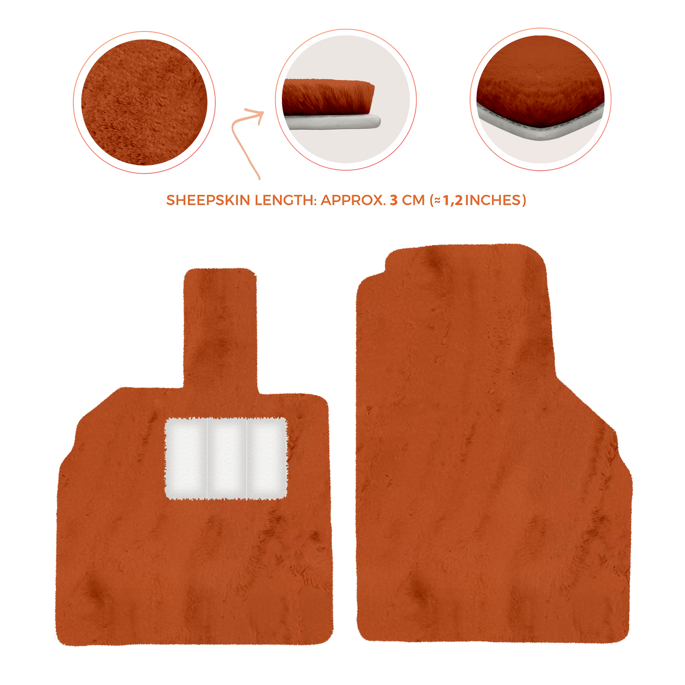 Premium Sheepskin Floor Mats for Lamborghini Aventador (2012-2022)