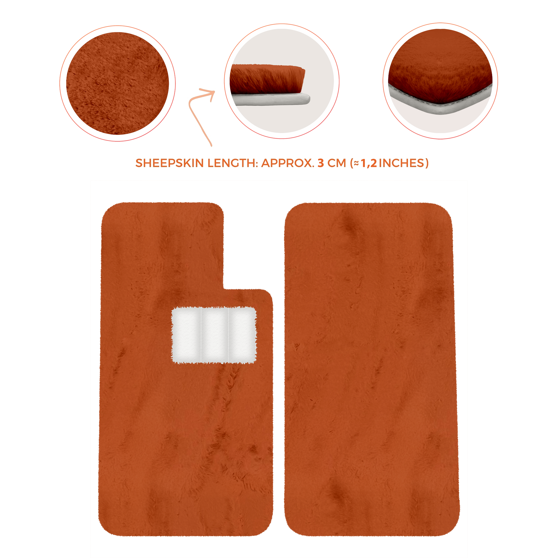 Premium Sheepskin Floor Mats for Aston Martin V8 Virage (1989-1995) Coupe