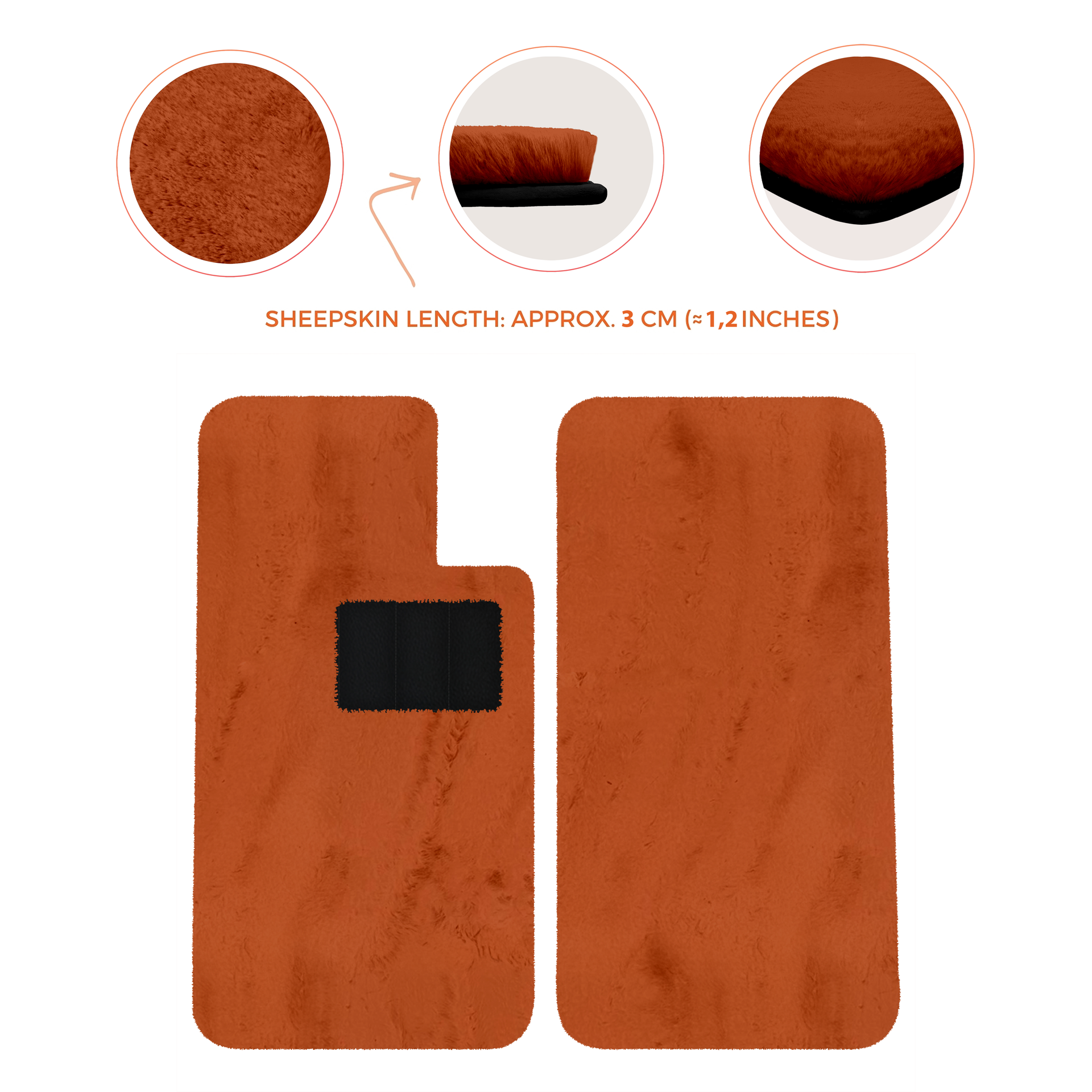 Premium Sheepskin Floor Mats for Aston Martin V8 Virage (1989-1995) Coupe