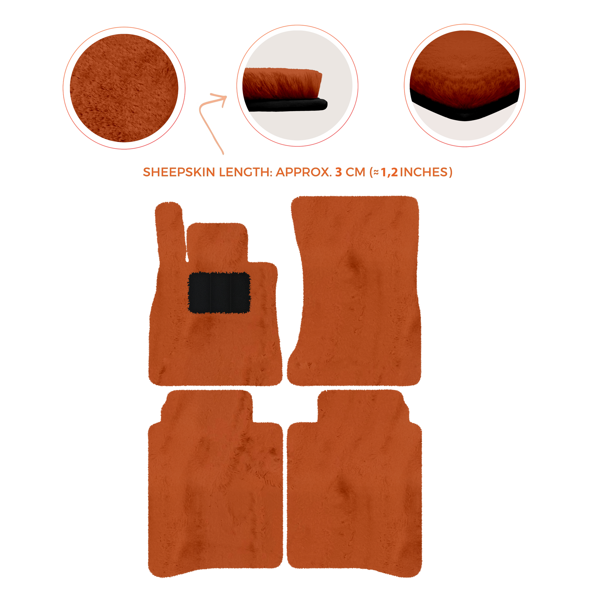 Luxury Sheepskin Floor Mats for Mercedes-Benz S-Class X222 | 2015-2021