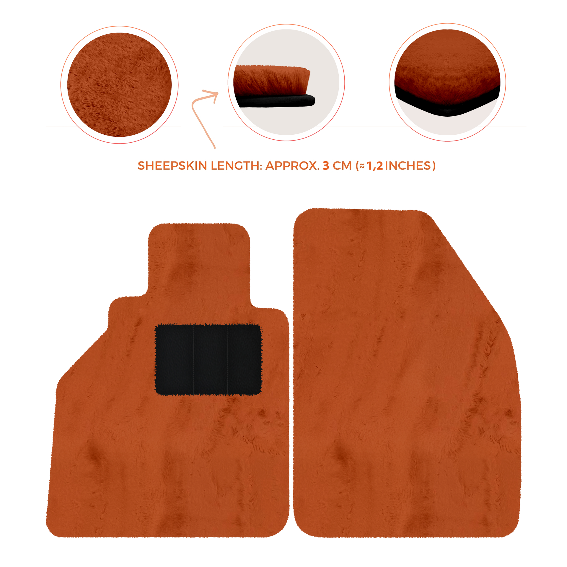 Premium Sheepskin Floor Mats for Porsche 986 Boxster (1996-2004)