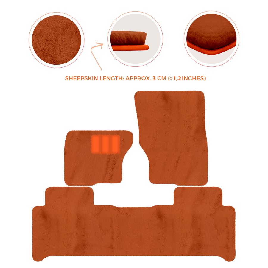 Luxury Sheepskin Floor Mats for Land Rover Discovery (2017-2026)