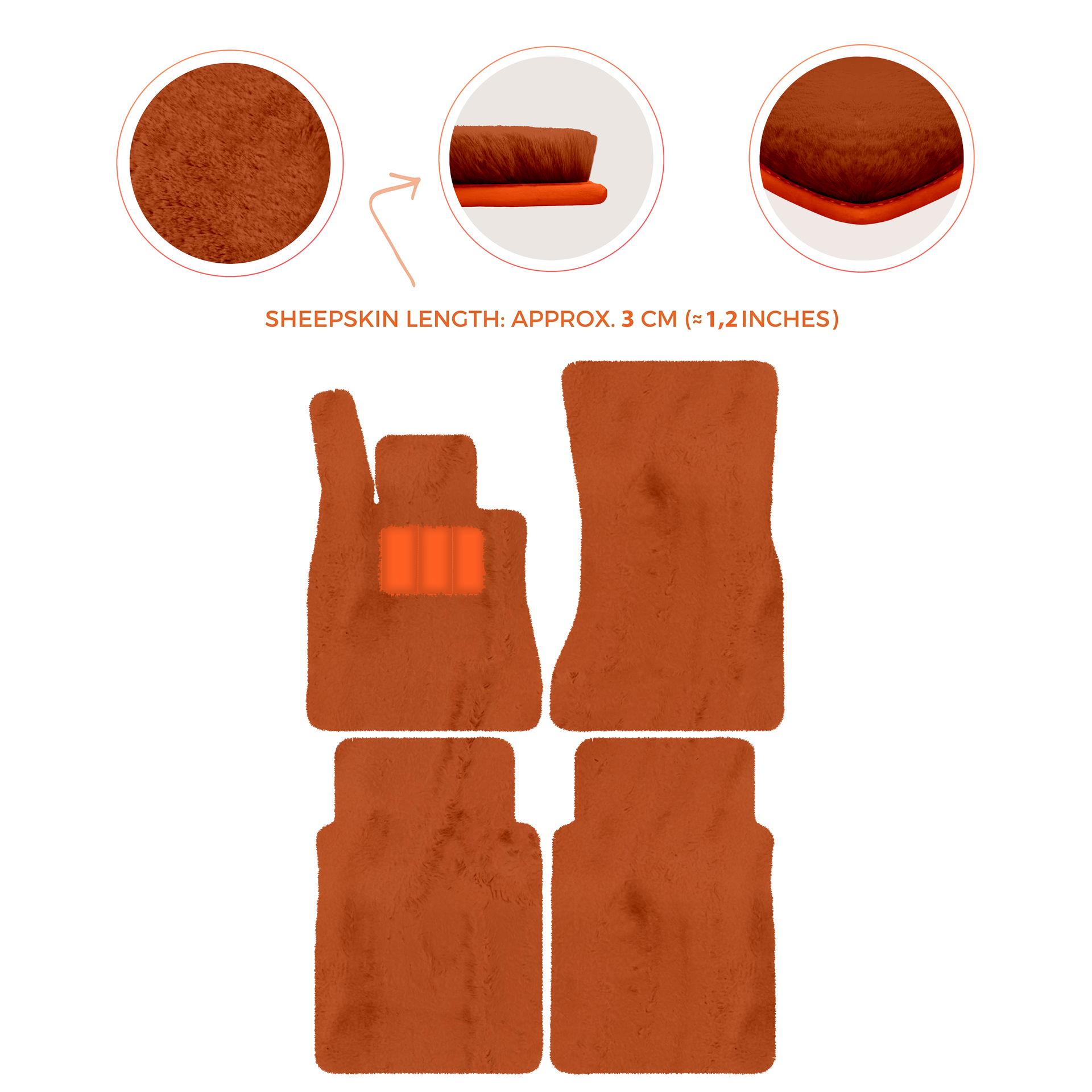 Luxury Sheepskin Floor Mats for Mercedes-Benz G-Class W463 (2018-2023)