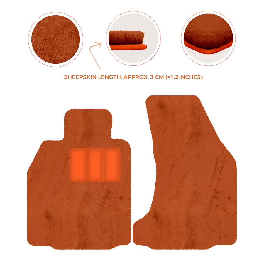 Premium Sheepskin Floor Mats for Porsche 718 Boxster (2016-2023)