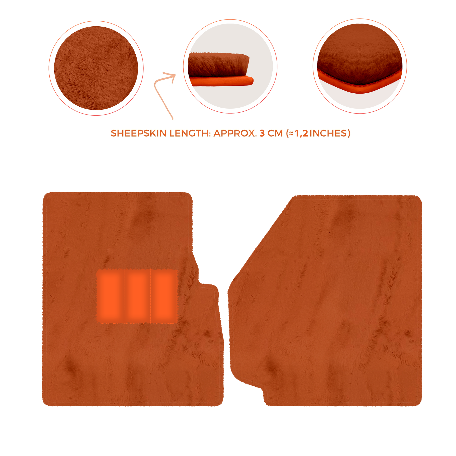 Premium Sheepskin Floor Mats for Land Rover Discovery (2004-2009)