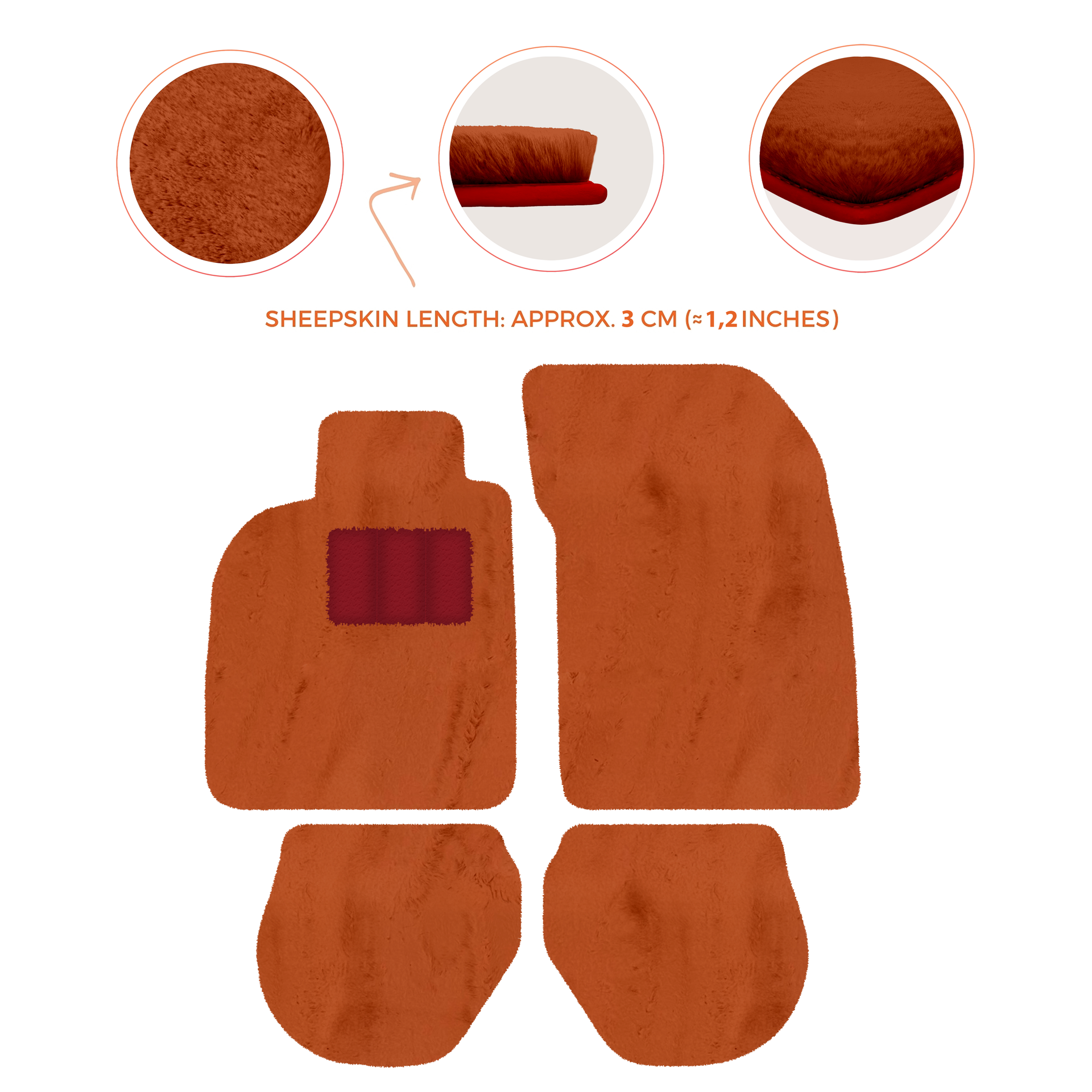 Customizable Leather Floor Mats with Square Pattern for Porsche 911 - 993 (1994-1998) - AutoWin