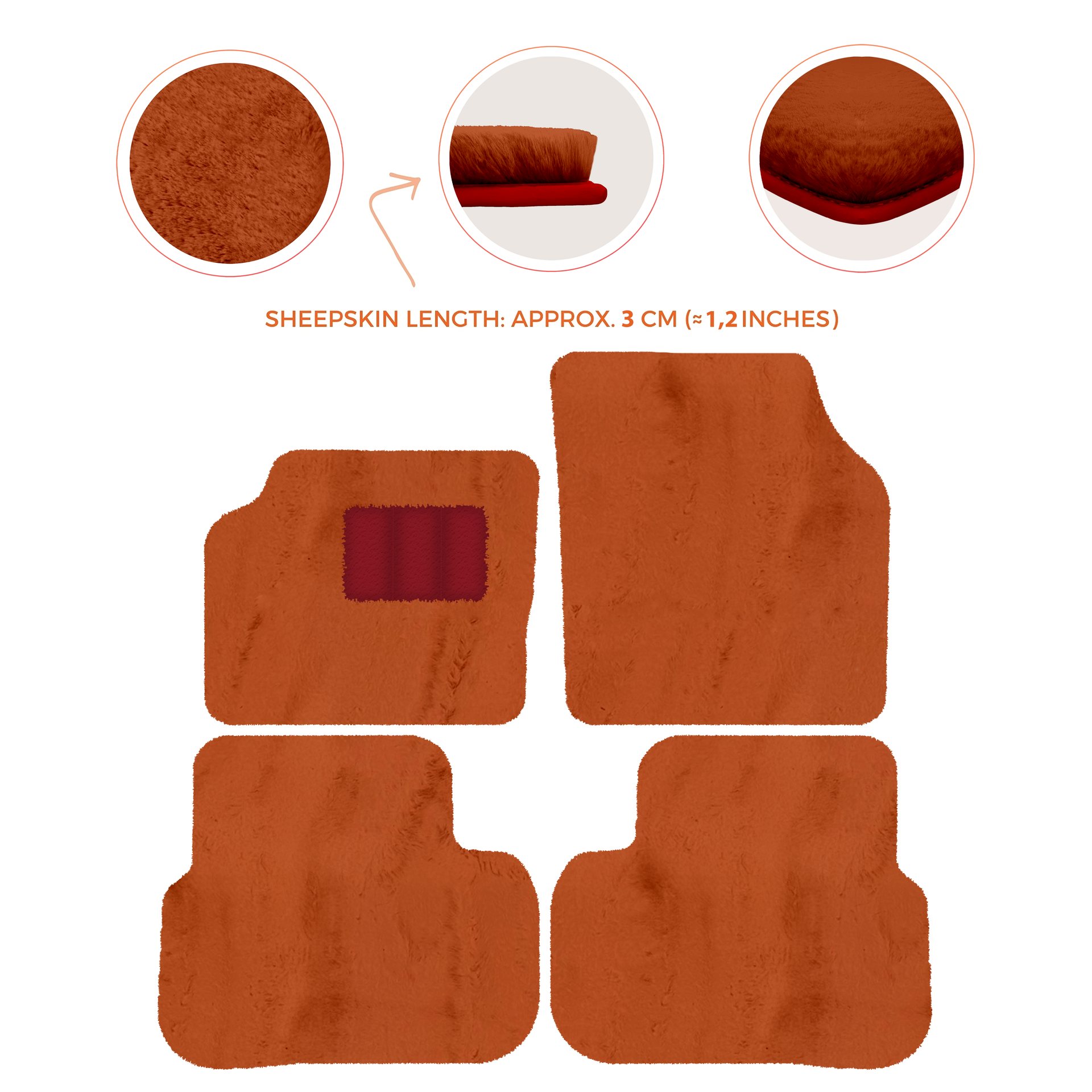 Luxury Sheepskin Floor Mats for Aston Martin V8 Coupe (1996-2000)