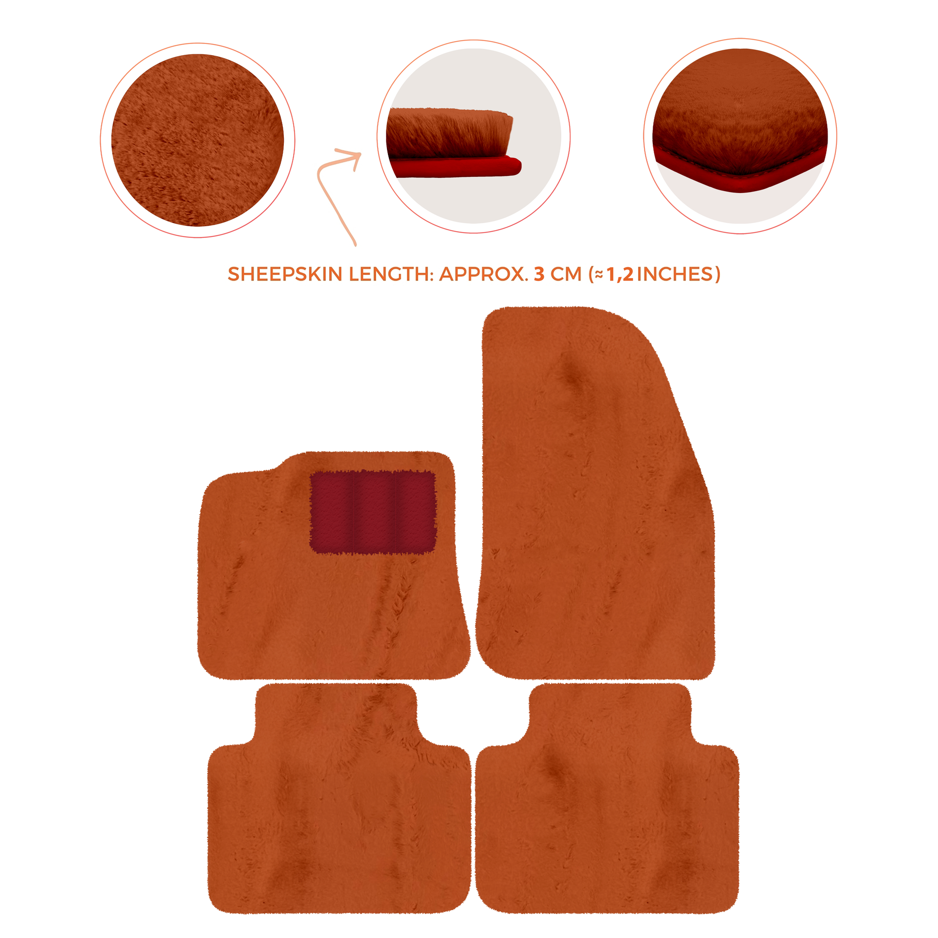 Premium Sheepskin Floor Mats for Porsche 987 Boxster (2005-2012)