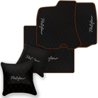 Custom Black Leather Floor Mats for Ferrari 812 Superfast (2018-2023)