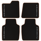 Premium Black Leather Floor Mats for Rolls Royce Shadow (1965-1977)