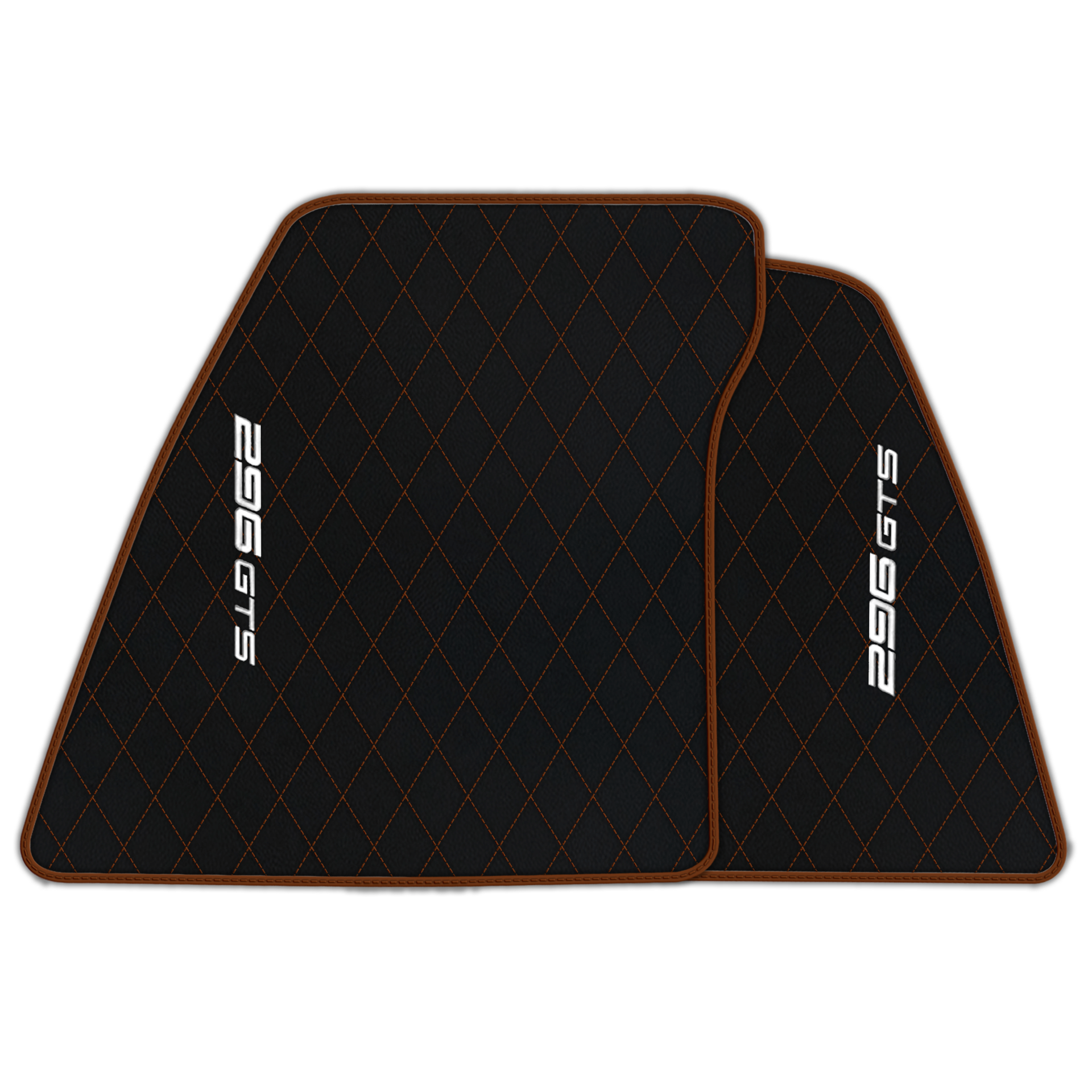 Ferrari 296 GTB Black Leather Floor Mats | Stylish & Durable