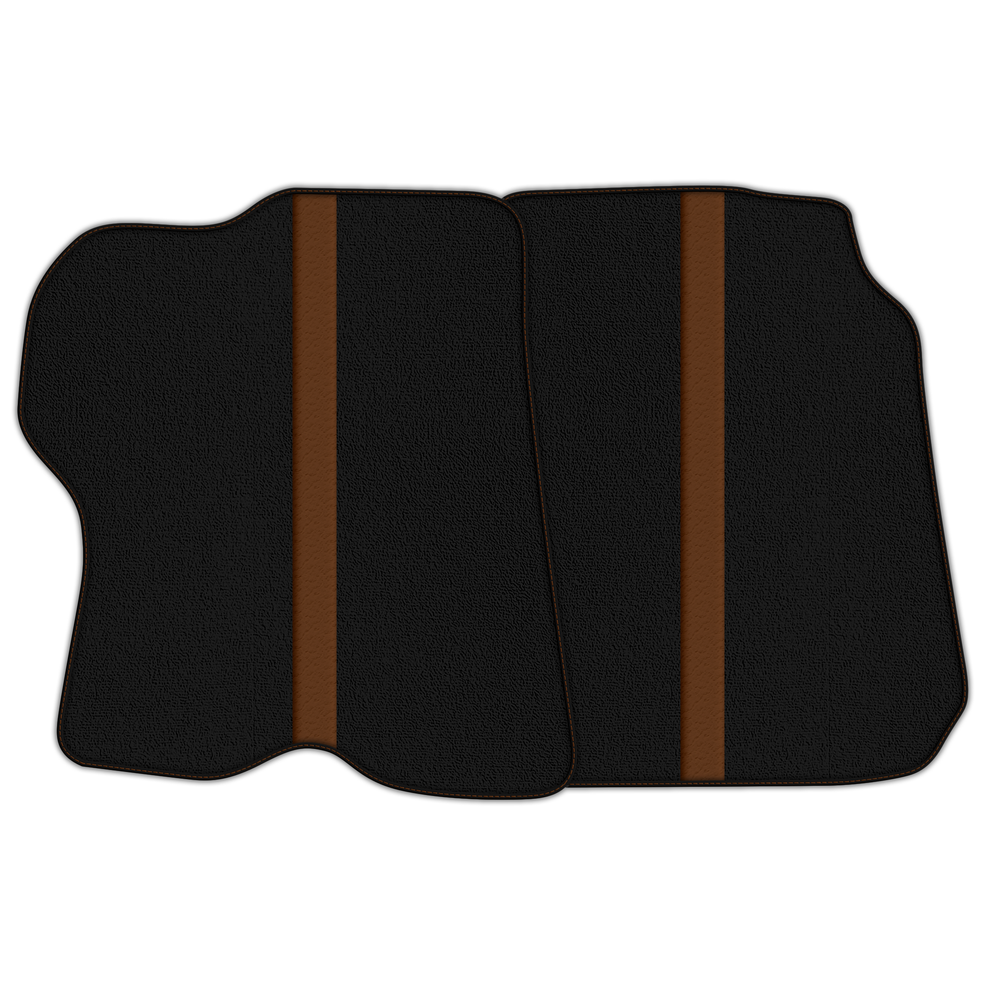 Black Floor Mats with Leather Line for Ferrari GTC4 Lusso (2016-2023) - Various Colors