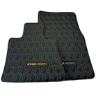 Black Leather Floor Mats for Rolls-Royce Phantom Drophead Coupe (2007-2016) ER56 Design - AutoWin