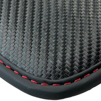 Black Floor Mats for Mercedes Benz C-Class W205 Sedan with Carbon Fiber | AutoWin Edition - AutoWin