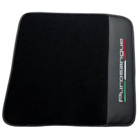 Black Floor Mats for Ferrari Purosangue with Leather and Black Trim | Italian Edition - AutoWin