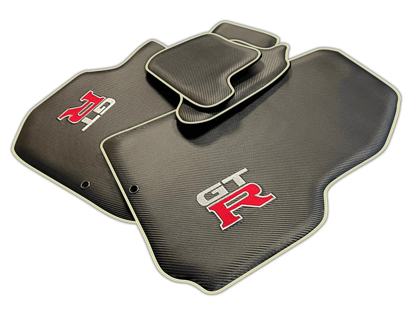 Carbon Leather Floor Mats For Nissan GT-R | Various Trim Colors