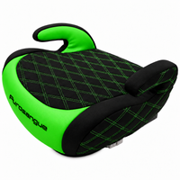Black Alcantara Backless Car Seat for Kids with Yellow Leather | for Ferrari Purosangue