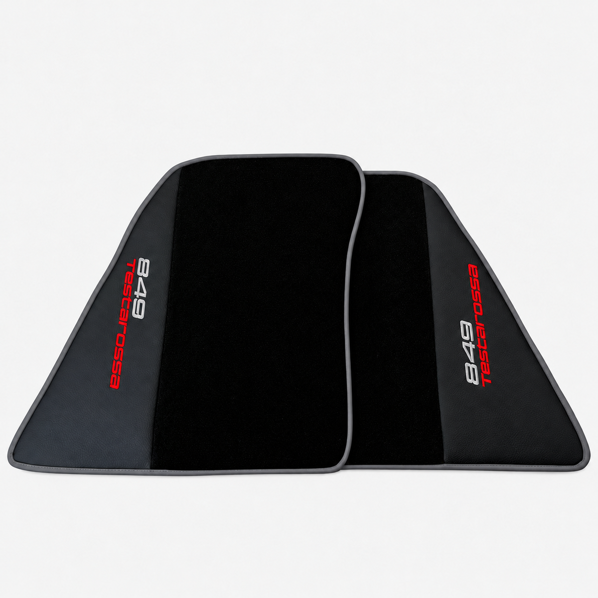 Black Leather Floor Mats Daytona Pattern for Ferrari 849 Testarossa (2026-2027)