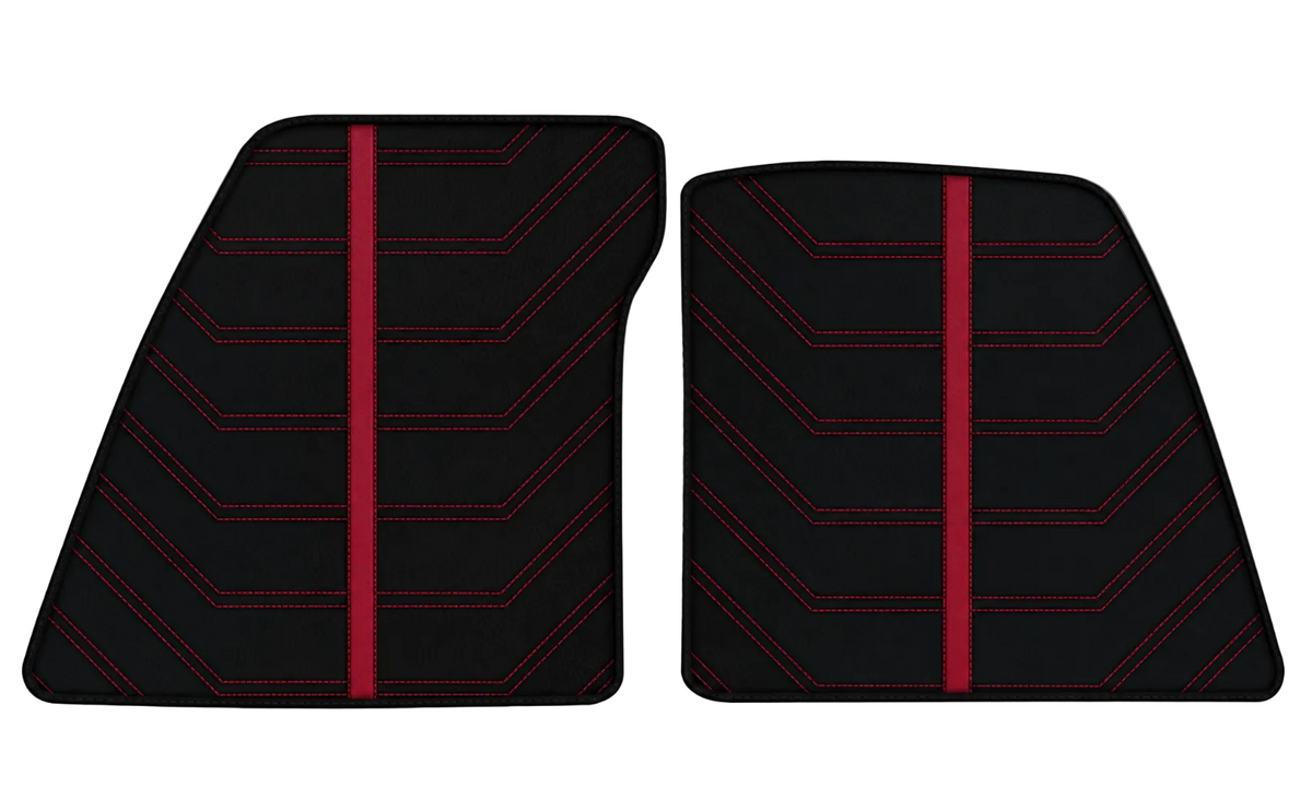 Black Leather Floor Mats Daytona Pattern for Ferrari 849 Testarossa (2026-2027)