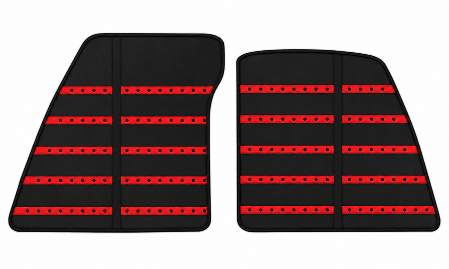Black Leather Floor Mats Daytona Pattern for Ferrari 849 Testarossa (2026-2027)