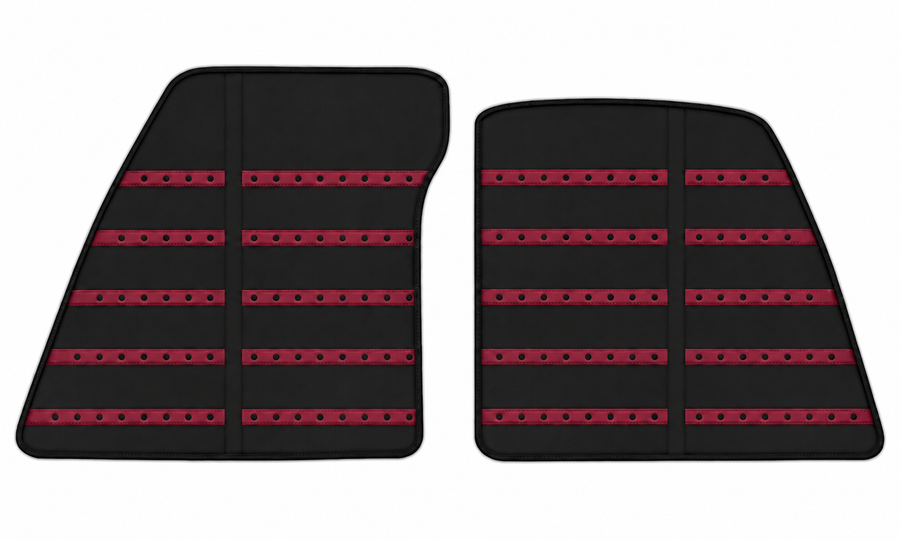 Black Leather Floor Mats Daytona Pattern for Ferrari 849 Testarossa (2026-2027)