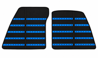 Black Leather Floor Mats Daytona Pattern for Ferrari 849 Testarossa (2026-2027)