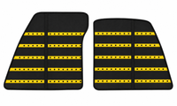 Black Leather Floor Mats Daytona Pattern for Ferrari 849 Testarossa (2026-2027)