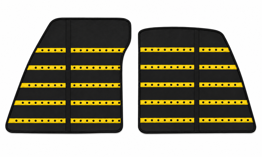 Black Leather Floor Mats Daytona Pattern for Ferrari 849 Testarossa (2026-2027)