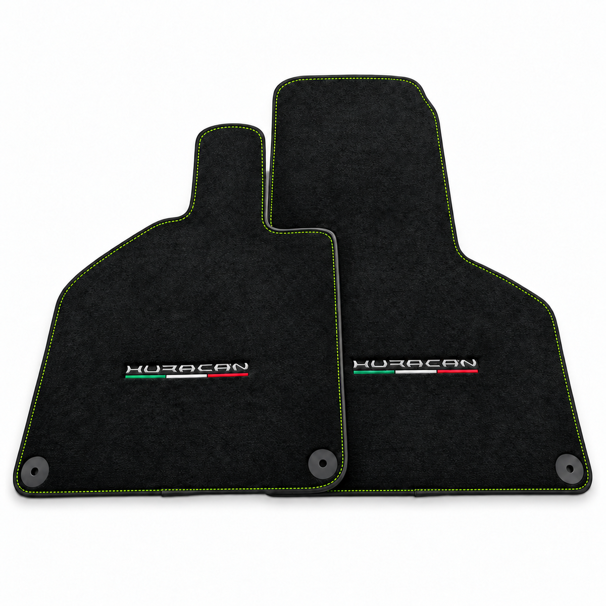 Bilmatter for Lamborghini Huracan Alcantara rød lær med Huracan-logo