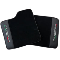 Black Floor Mats for Ferrari Purosangue with Leather and Black Trim | Italian Edition - AutoWin